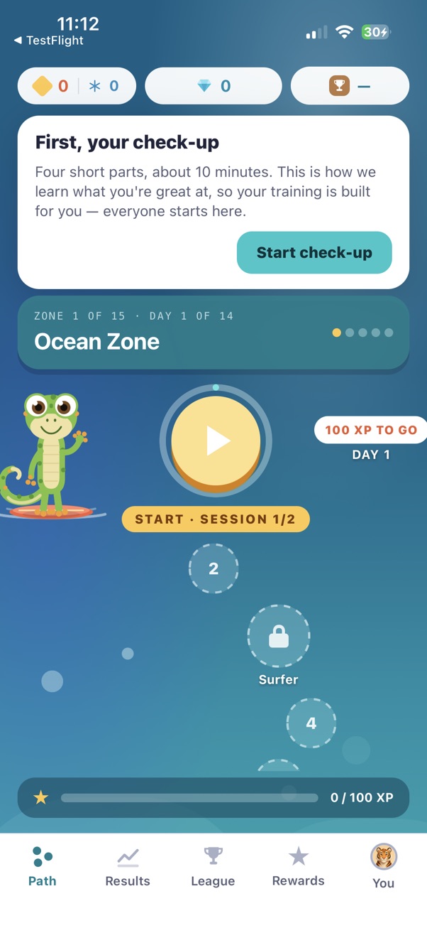 Zone map screen